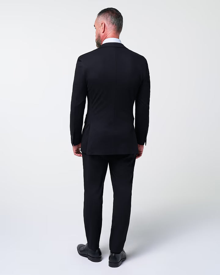 Athletic Fit Stretch Suit - Black