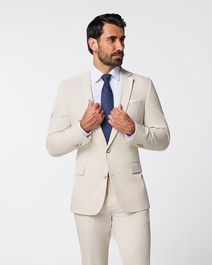 Athletic Fit Stretch Suit - Lightweight Heathered Bamboo