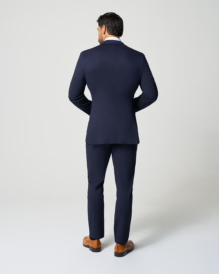 Athletic Fit Stretch Suit - Navy