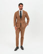 Athletic Fit Stretch Suit - Unstructured Light Brown Crosshatch